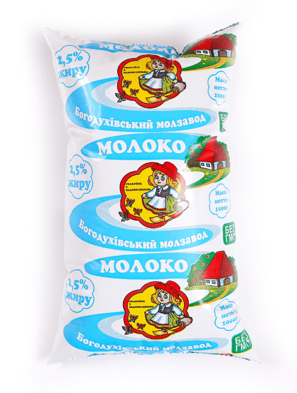Молоко коров'яче питне пастеризоване 2,5 % жиру